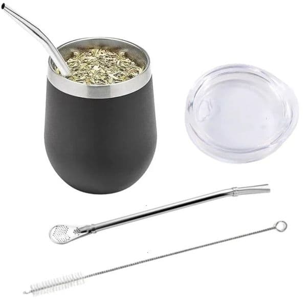 Bombilla Set Includes Yerba Mate Gourd Cup With One Bombilla Yerba Mate Gourd Set Double-Wall Stainless Steel Mate Tea Cup 250218