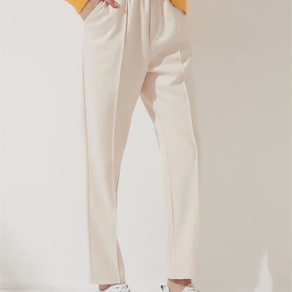 Women's Pants Capris Wixra Womens Harem Thick Pants Casual Elastic Waist Black Basic Pockets Office Lady Trousers Autumn Winter 230413