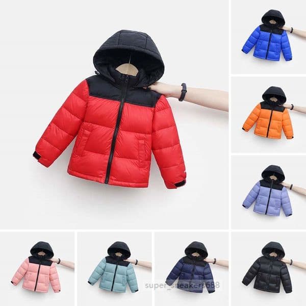 Boys Girls Down Coat 2025 NEW Filled Puffer Jacket Hooded Parka Jackets Black Royal Blue Pink Yellow Body Warmer Retro 700 Outer Coat Kid Children