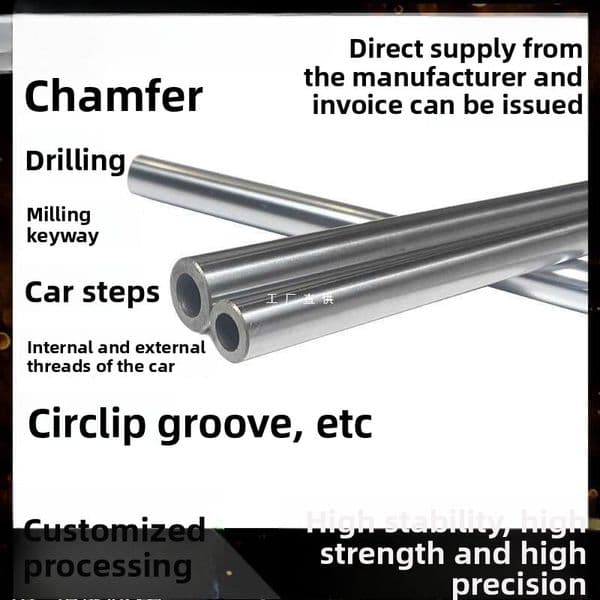 Custom Non-Standard Optical Axis Round Guide Column Internal and External Threaded Milling Keyway Turning Step Chrome Plated Rod