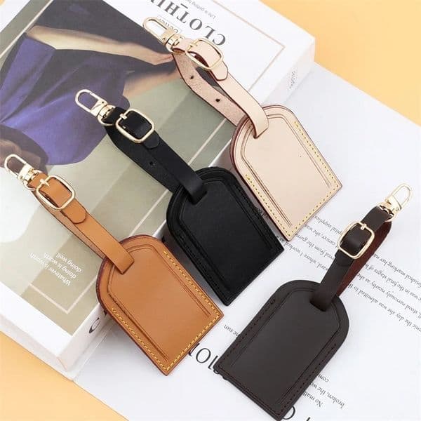 Bag Handbag Luggage Tags Travel Accessories for Suitcase Business Bag Vegetable Tanned Leather Tag Baggage Boarding Passng Pass 250304