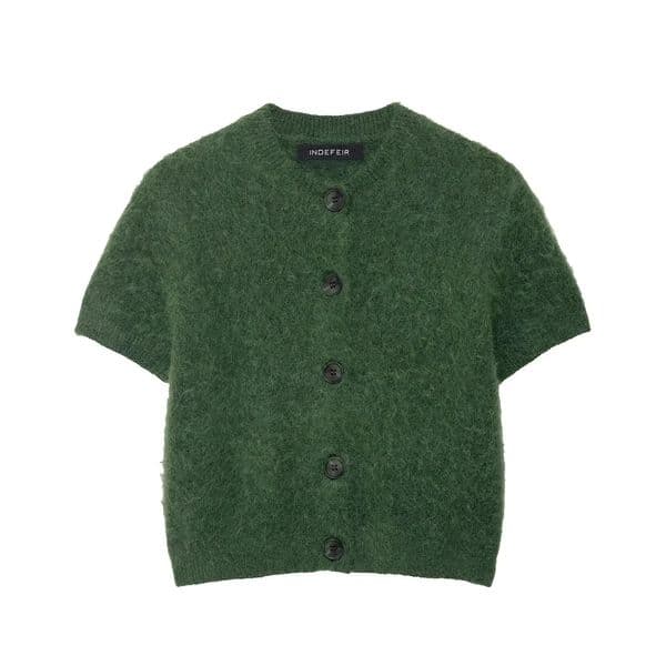 Autumn y2k Women Sweater Vest Elegant Solid Color Short Sleeve Button Closure Knitted Cardigan Tops Clothes Streetwear 250924