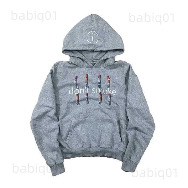 Gray sports hoodie cigarette sweater Y2K retro men and women new fashion vintage classic hiphop strt clothing bulk jacket T250926