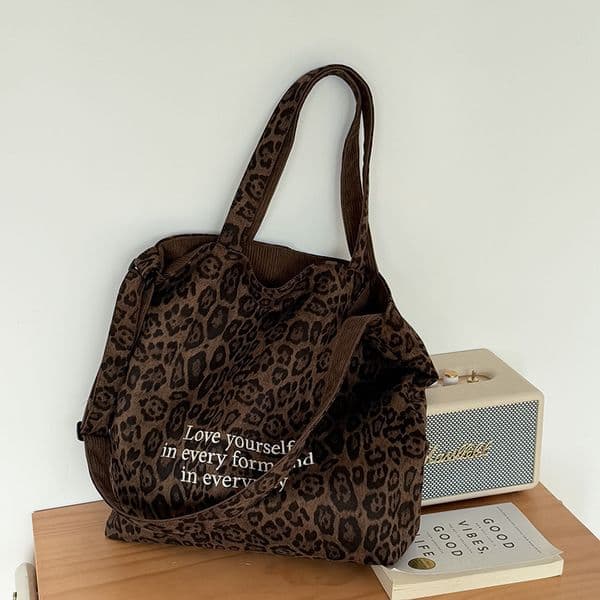 Leopard print handbag, large capacity armpit bag, autumn and winter luxury bag, fashionable and cute women's commuting bag, designer bag, women's shoulder bag