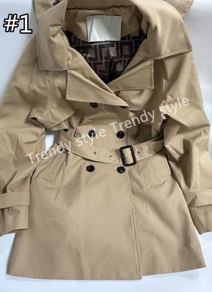 2025 Newest trench coat new autumn women's long short fashion plaid loose two stitched trench coat S-XL