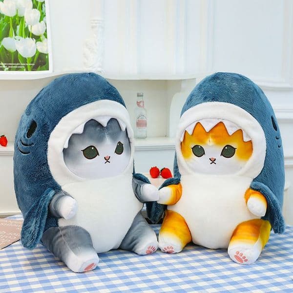 Wholesale cute cat shark plush toys birthday gift game prizes Stuffed Animals 20cm