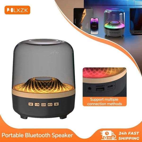 Glaze 5 Subwoofer Bluetooth 53 Audio Breathing Lamp Speakers Hi-Fi Acoustic Wireless Soundbar Portable Speaker for Home Theater Q260423