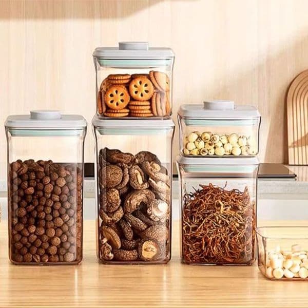 Sealable Ankou Glass Jars Durable Transparent Containers Ideal for Candies & Snacks Storage