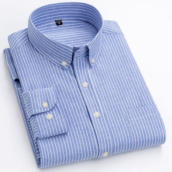 Mens Casual Shirts Mens Casual Button Down Shirt Comfortable Oxford Long Sleeve Shirts High Quality Single Patch Pocket Easycare Smart Shirts 230114