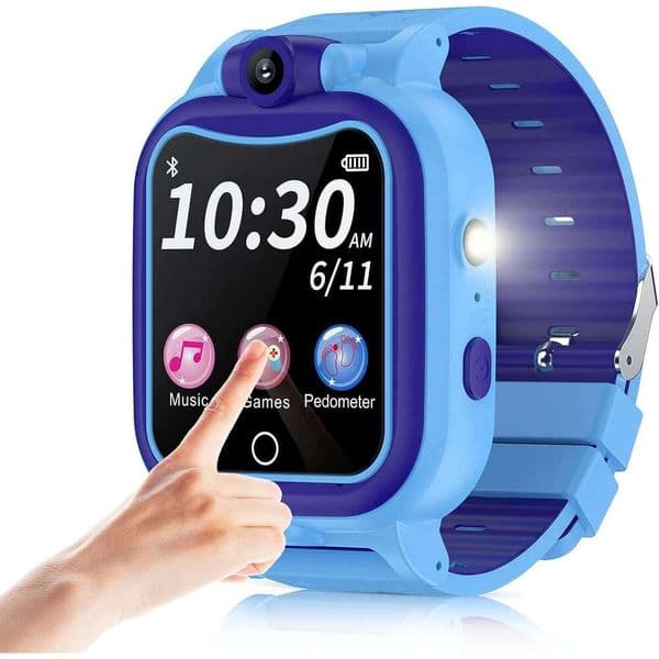 GYET Kids Smart 3-10 Year,Touchscreen Children Digital Watch with Camera Mp3 Pedometer Games Boys Watches Toys Christmas Birthday Gifts- Blue
