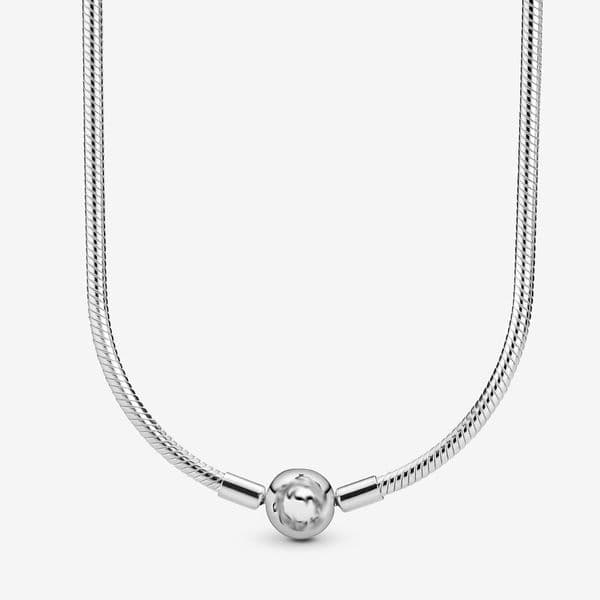 Luxury designer Jewelry S925 Sterling Silver Round Snake Chain Choker Necklace DIY Charms Necklace for Women