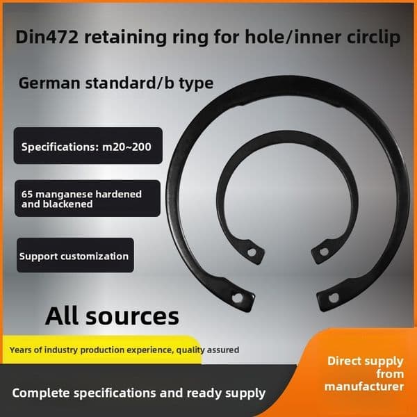 DIN472 German Standard Elastic Retaining for Holes B Internal Square Head Type C Bearing Snap Ring