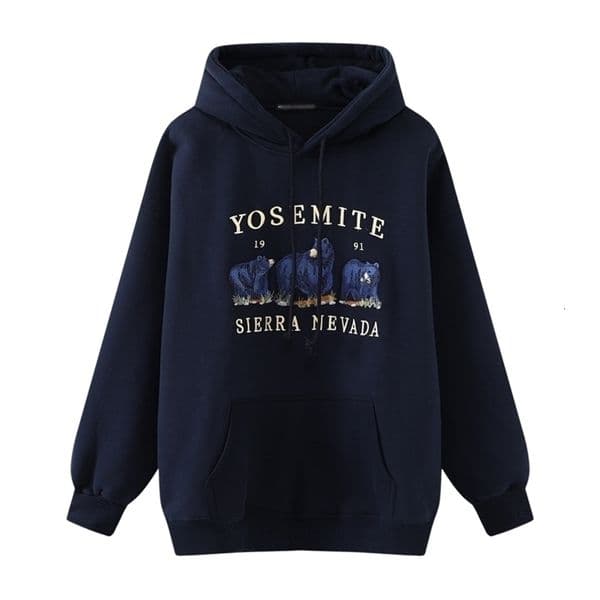 Oversize girls animal embroidery hoodies autumn fashion ladies streetwear loose hoodies female stylish pullovers women chic 201106