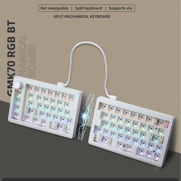 Sofle Split Mechanical Keyboard Kit Wireless Bluetooth Hot-Swap Oled Screen Knob Custom 58key Ergonomic Office Gaming Keyboard R250721