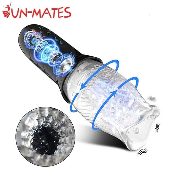 Automatic rotating male masturbator oral sex flash vibrator spiral motion rotating cup penis delay trainer male sex toy 250109CJ