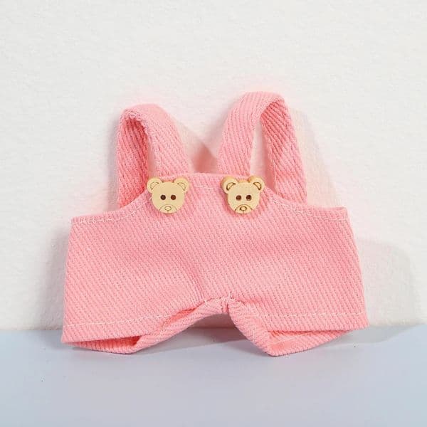 17cm Mini PLush DollS Clothes Outfit Accessories For Korea Kpop Idol Dolls Macaron overalls Clothing Gift 250922BJ