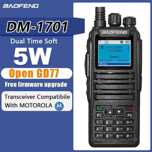 Baofeng DM1701DMR Walkie Talkie Open GD77 Dual Mode AnalogDigital Two Way Radio Tier12 Dual Time Slot Ham Dual Band FM RadioXJ250928