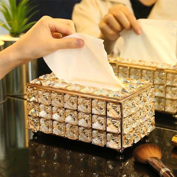 Bar Napkin Box Napkin Dispenser Europeanstyle Square Crystal Cube Bedroom Office Hotel Cafe Coffee Tissue Box X251011