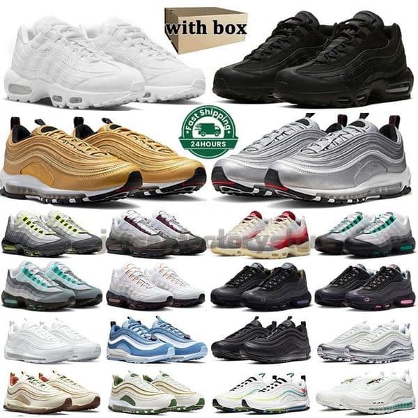 With Box designer shoes running shoes men women Triple Black White Sean Wotherspoon Silver Gold Bullet University Red Volt mens outdoors trainers sports size 02