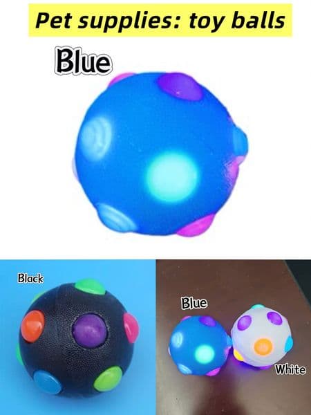 Vibrant Interactive Chewing Toy for Canines and Felines with Glowing Feature Ideal for Indoor/Outdoor Activity #10-50