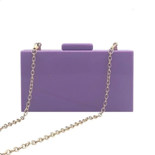Womens Bag Trend Acrylic Evening Clutch Purse Crossbody Elegant Wedding Fancy Genuine Handbags Purple Wallet 240830ZY