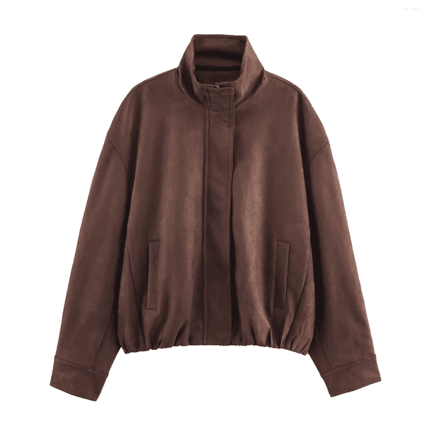 Women's Jackets Jacket 2025 Arrival Casual Fashion Solid Color Suede Top