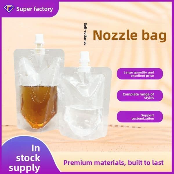 Transparent Stand-up Spout for Beverages Soy Milk Sour Plum Soup Disposable Liquid Beer Packaging Bags