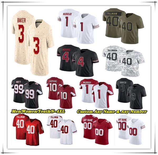American Football Jersey Marvin Harrison Jr Kyler Murray Trey Benson McBride James Conner Elijah Higgins Calais Campbell Mack Wilson Sr. Budda Baker Greg Dortch 4XL