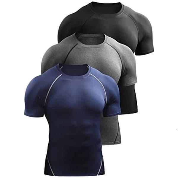 Compression T Shirt Men Summer Sportswear Running Tshirt Elastic Quick Dry Sport Tops Tee Athletic Gym Workout Shirts 241018