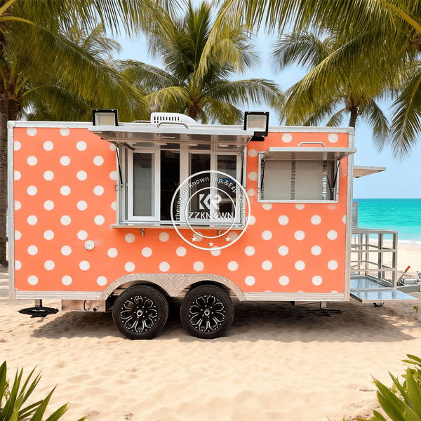 Customized Street Food Trailer Australian Standards Ice Cream Cart Concession Mobile Food Truck With Full Kitchen