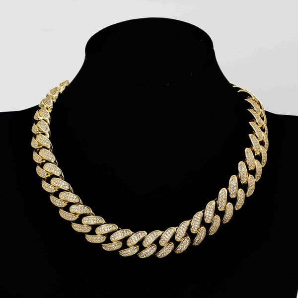 New European and American Style Pendant Hiphop Unlimited Cuban Chain Full Moissaniteia Necklace