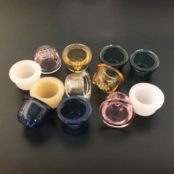 Glass Screen Bowl with 9 Honeycomb Holes Replacement Bowls Mesh For Silicone Smoking Pipe Silicon Hand Pipe Tobacco Spoon Pipes Glass Water Bong
