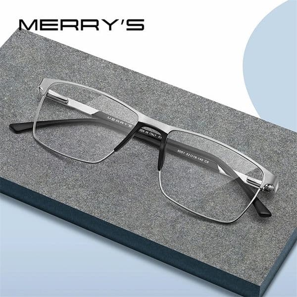 MERRYS N Men Alloy Glasses Frame Fashion Male Square Ultralight Eye Myopia Prescription Eyeglasses S2001 241023