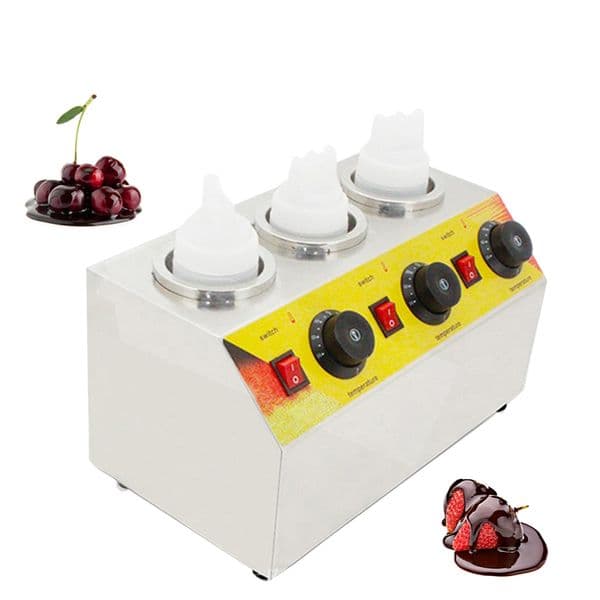 Electric 3 Squeeze Bottle Sauce Warmer Commercial Cheese Chocolate