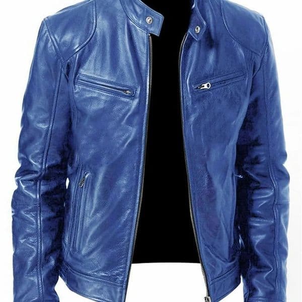2024 leather motorcycle jacket mens ultra-thin short jacket collar PU jacket autumn windproof leather jacket mens jacket 5XL 241111bj