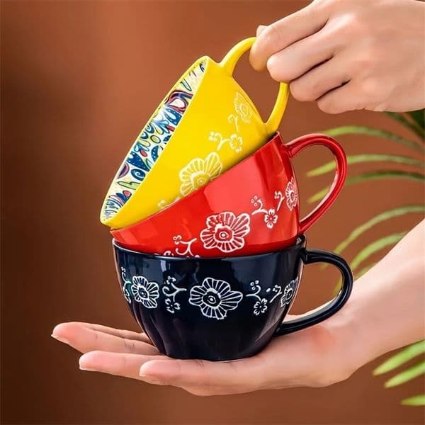Bohemian Morning Tea Mug 13.5 oz Ceramic Coffee Mug for Family Colleagues Teachers Wives Husbands Sisters Brothers Funny 250625