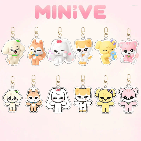 Kpop Group Idol Acrylic Keychain Lovely Bag Charms Pendant Fans Gift Key Chain Cute Souvenir Creative Kingring