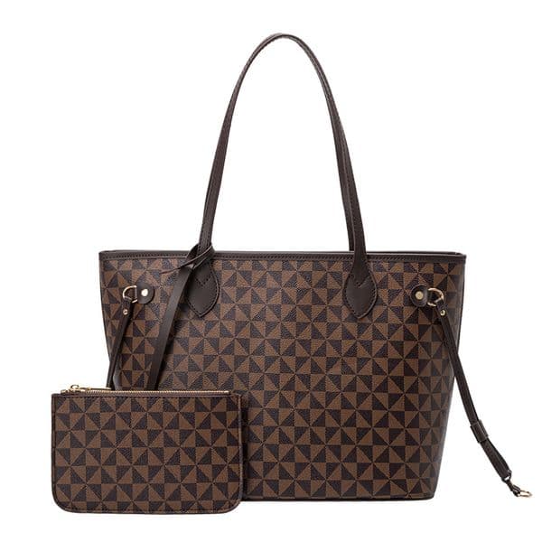 European and American fashion new windmill pattern hand-held shoulder bag, large capacity two-piece mother-daughter set, simple and stylish tote bag, luxury handbag