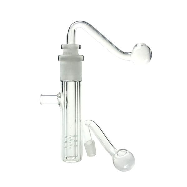 Goodsstore 4 Inch Glass Oil Burner Bong Smoking Pipe with 2 Pcs 10mm Male Oil Burner Thick Travel Pocket Female Bongs Mini DIY Combination