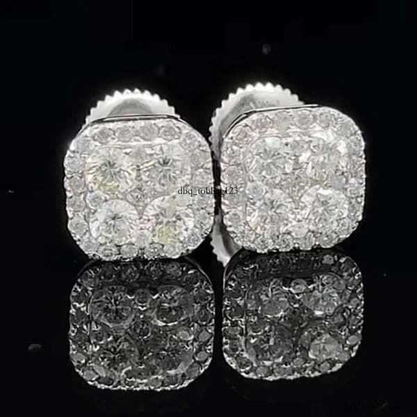Fine Jewelry Earring Sterg Sier Fashion Different Shapes Vvs Moissanite Dia Stud Earrings aaa