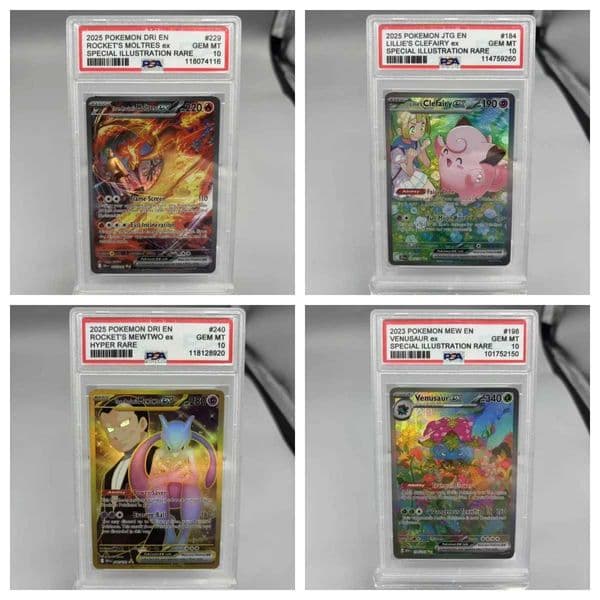2026 New DIY Collection 2026 DRI EN ROCKETS MOLTRES 10Points Card Anime Game Gift L250928vyoh Toys