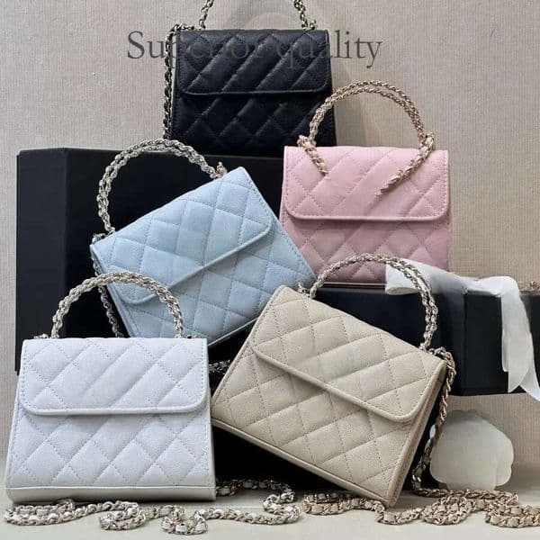 Mirror Quality designer handbag bags women genuine leather Luxury bag chains shoulder Sheepskin Letter Dia Lattice Cross Body Carry bag Thread dinner bag Wallet