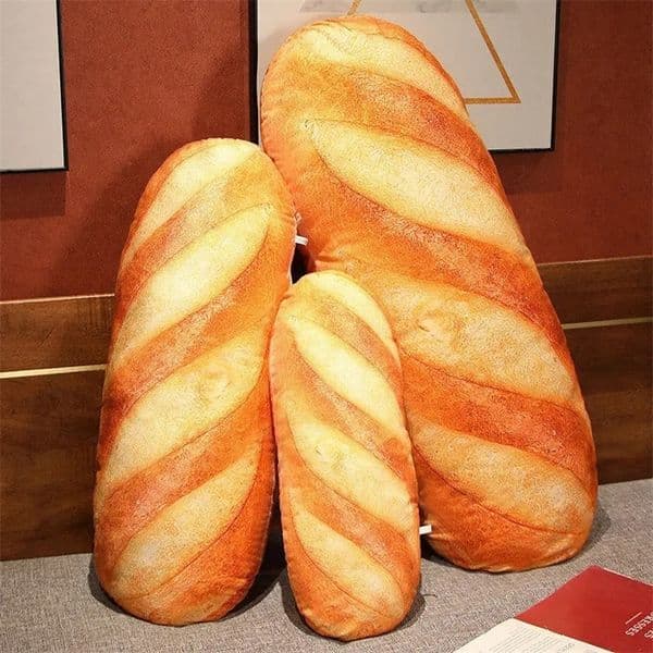 Creative simulation long butter bread pillow funny method stick plush toy on toast cushion printed bread doll 241115