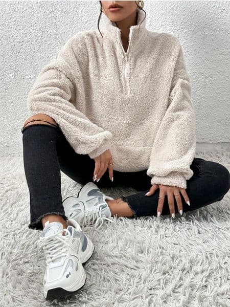 Women's Hoodies 2025 Autumn Winter Fashion Women Velvet Hoodie Solid Color Thickened Plush Pullover Big Pocket Warm Long Sleeve Lady