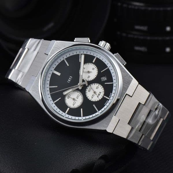 Fashion Brand WristWatches Tissoly Men's watches Top Quality quartz Movement Watch 1853 Luxury wrist-watch Steel Strap classics PRX designer watches bracelet #86