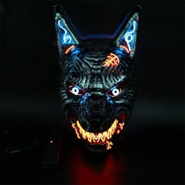 2026 New Party Masks Wolf Mask Scary Animal LED Light Up For Men Women Festival Cosplay Halloween Costume Masquerade Parties Carnival 230814