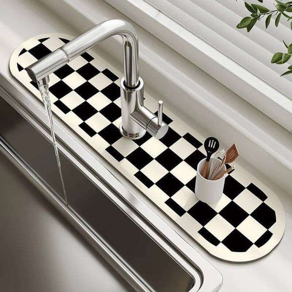 Classic Diotomite Sink Faucet Kitchen Table Toilet Drain Pad Absorbent Non-slip Anti-mildew Mat Countertop Dining