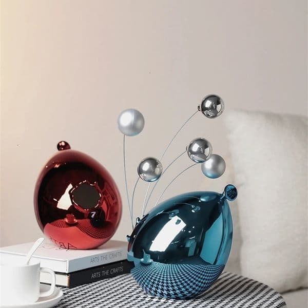 Creative Modern Art Nordic Crafts Home Decor Balloon Statue Living Room Atmosphere Electroplated Desktop Decoration 240429