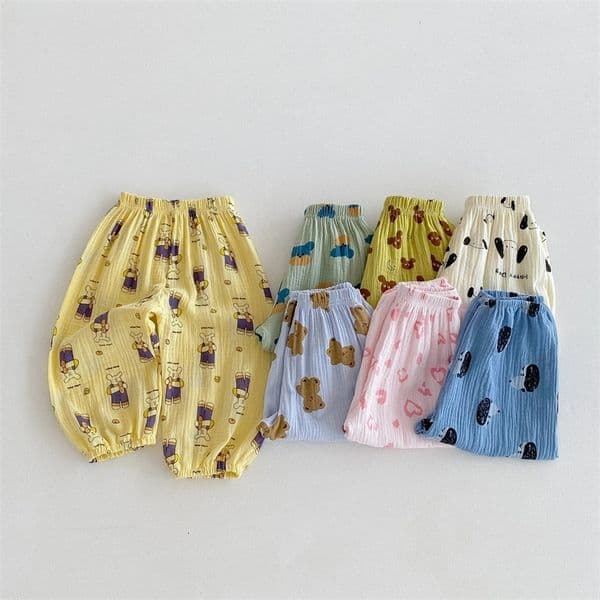 Summer Clothing Cartoon Pattern Fashion Loose Childrens Trousers Boys And Girls Clothes Thin Kids Antimosquito Pants 250618 S260421