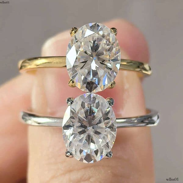 5ct Oval Shape Gra Certified Emerald Round Radiant Jewelry Engagement Silicon Stone Ring
